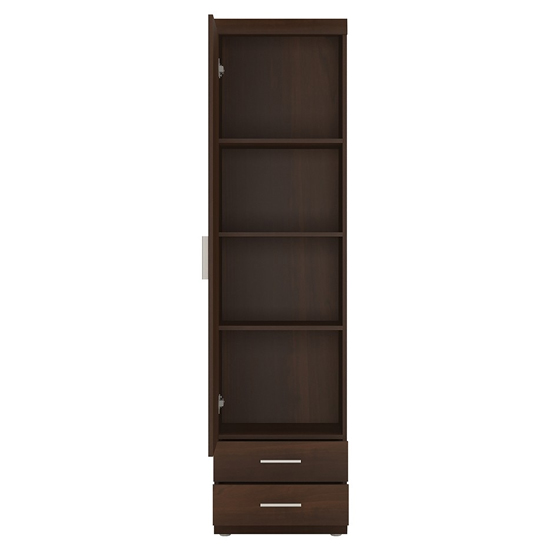 Impro Wooden Storage Cabinet With 2 Drawers In Dark Mahogany
