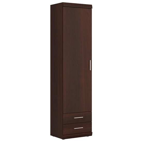 Impro Wooden 1 Door 2 Drawers Storage Cabinet In Dark Mahogany_1
