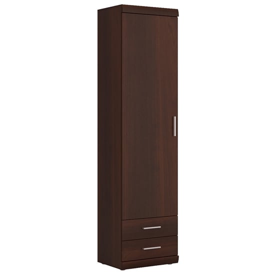 Read more about Impro wooden storage cabinet with 2 drawers in dark mahogany