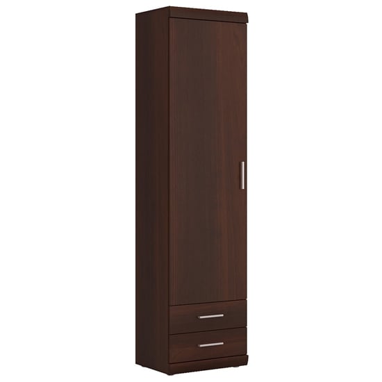 Photo of Impro wooden 1 door 2 drawers storage cabinet in dark mahogany