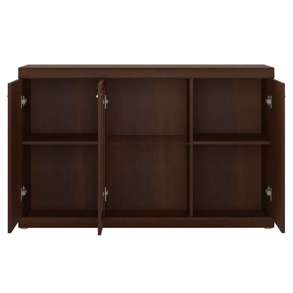 Impro Wooden Sideboard With 3 Doors In Dark Mahogany