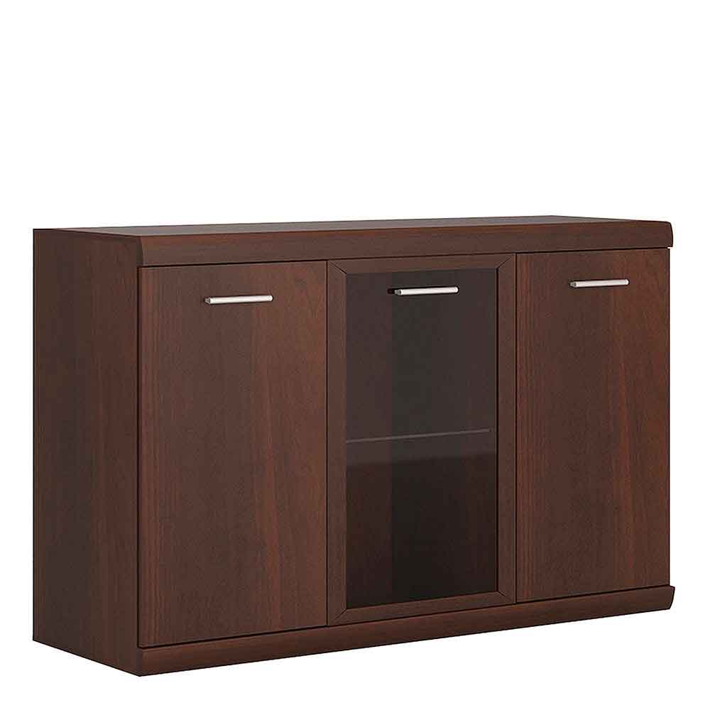 Impro Wooden Sideboard With 3 Doors In Dark Mahogany