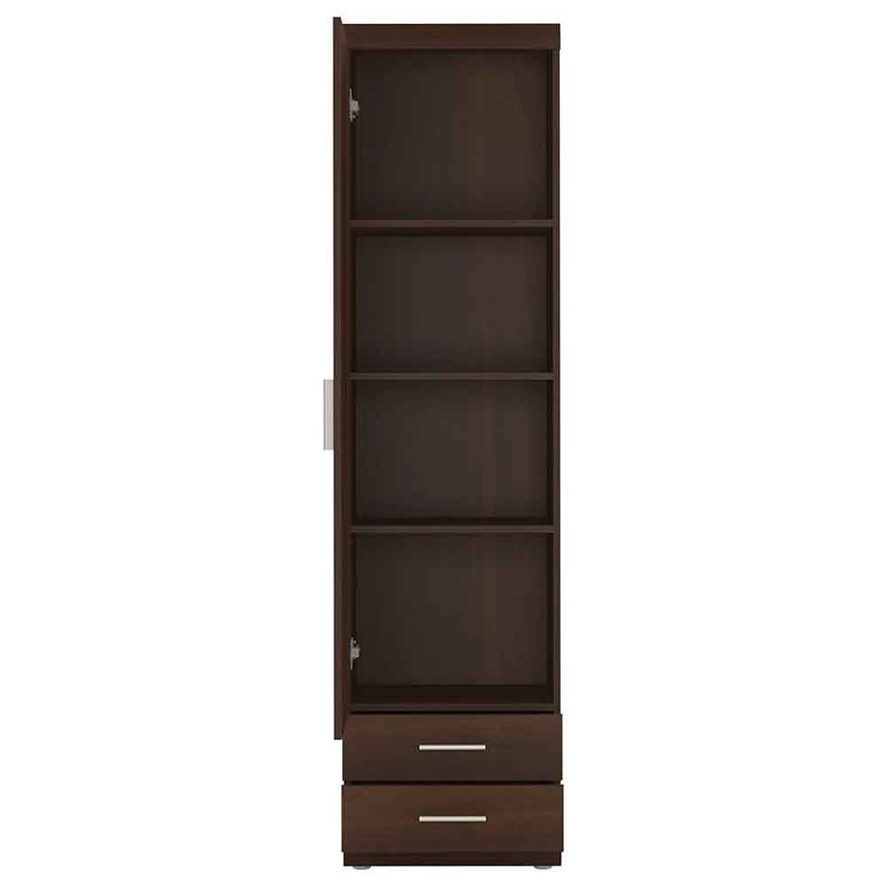 Impro Wooden Storage Cabinet With 2 Drawers In Dark Mahogany