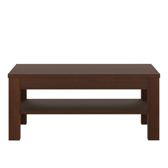 Impro Wooden Rectangular Coffee Table In Dark Mahogany Furniture in