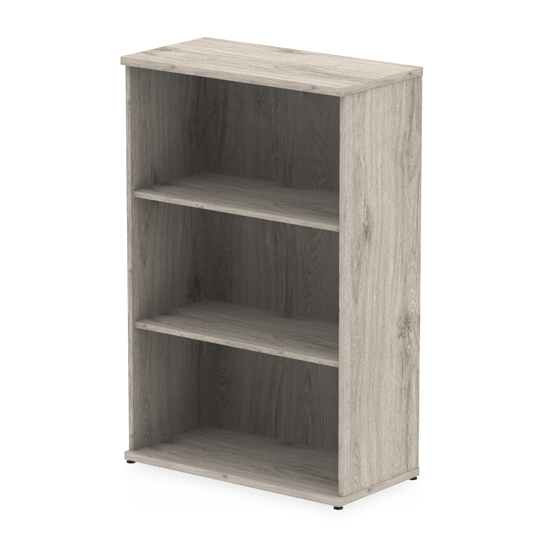 Read more about Impulse 1200mm wooden bookcase in grey oak