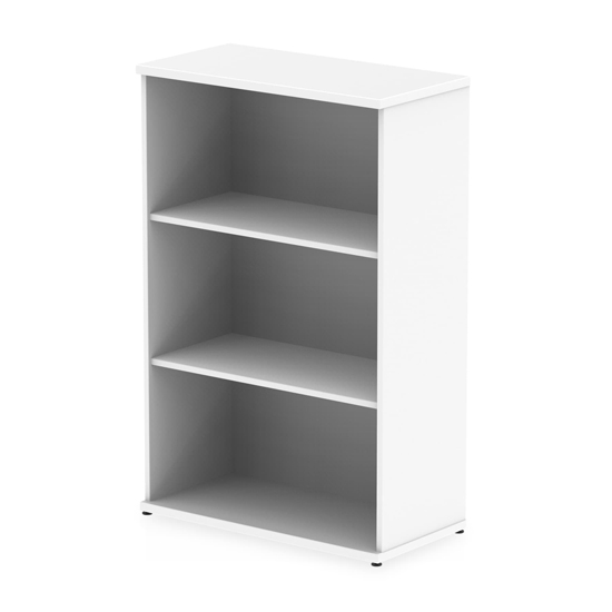 Impulse 1200mm Wooden Bookcase In White Furniture in Fashion