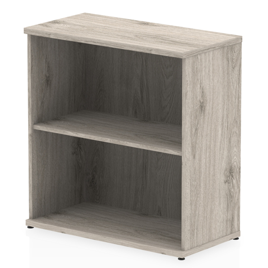 Read more about Impulse 800mm wooden bookcase in grey oak