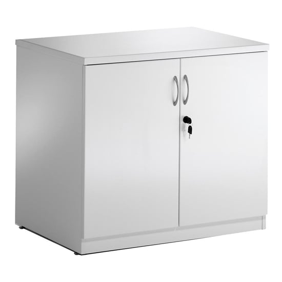 Photo of Impulse high gloss storage cupboard in white