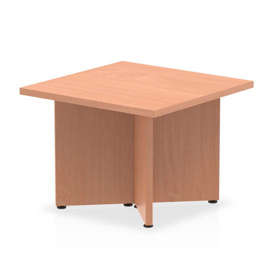 Read more about Impulse square wooden coffee table in beech with arrowhead leg