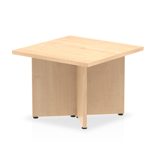 Read more about Impulse square wooden coffee table in maple with arrowhead leg