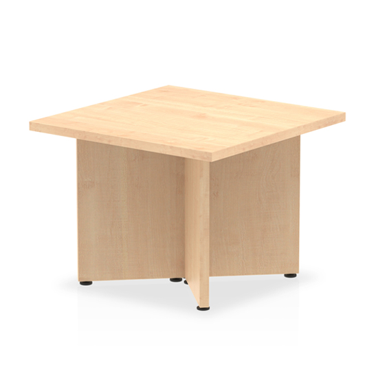 Impulse Square Wooden Coffee Table In Maple With Arrowhead Leg