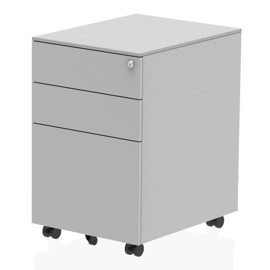 Read more about Impulse steel office mobile pedestal in silver