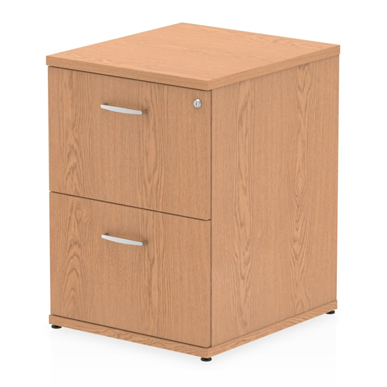 Impulse Wooden 2 Drawers Filing Cabinet In Oak