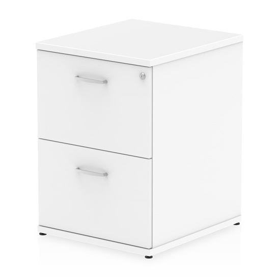 Impulse Wooden 2 Drawers Filing Cabinet In White