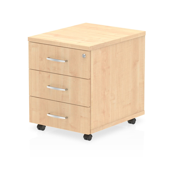 Read more about Impulse wooden 3 drawers mobile pedestal in maple