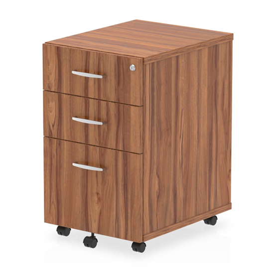 Read more about Impulse wooden 3 drawers office pedestal cabinet in walnut