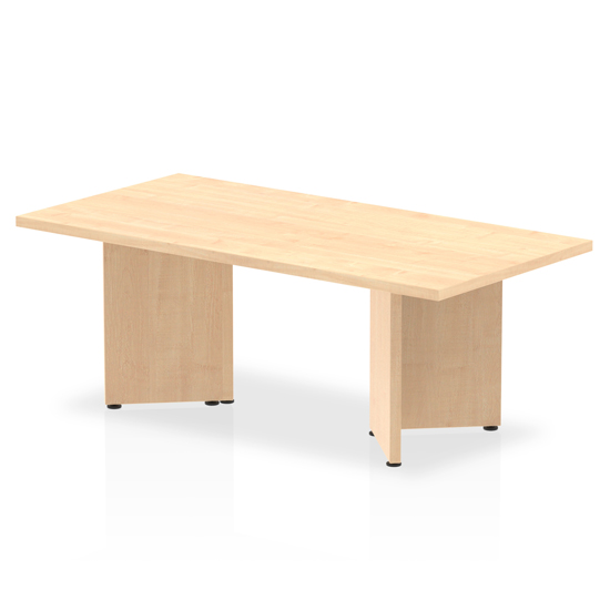 Impulse Wooden Coffee Table In Maple With Arrowhead Leg
