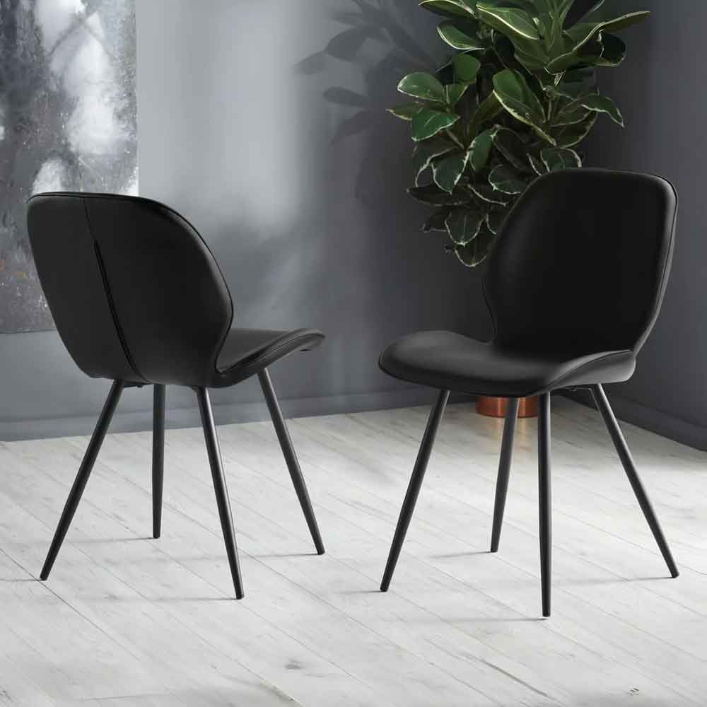 imsera black faux leather dining chairs in pair-image-132470