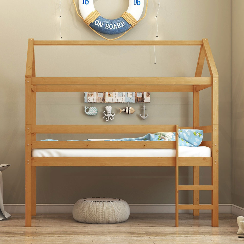 Imtrel Wooden Canopy Children Bed in Natural