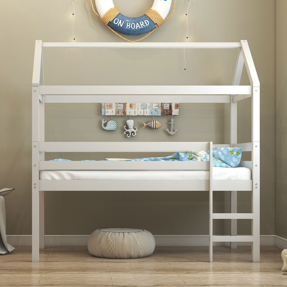 Imtrel Wooden Canopy Children Bed in White