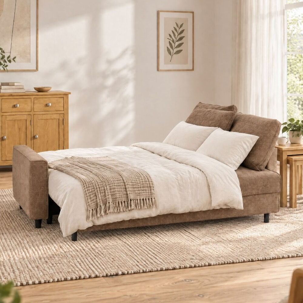 Imvire Fabric Sofa Bed in Brown