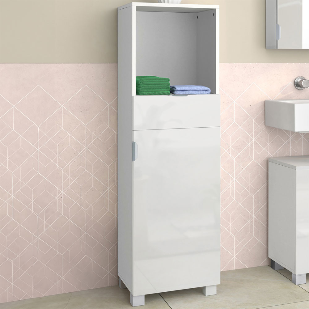 Imvoro Wooden Bathroom Storage Cabinet in White