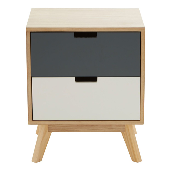 Inaja Wooden Chest Of 2 Drawer In Two Tone And Natural