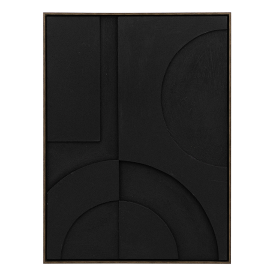 Inala Relief Framed Wall Art In Black And Natural