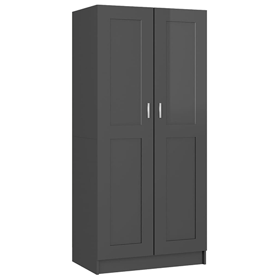 Inara High Gloss Wardrobe With 2 Doors In Grey_3