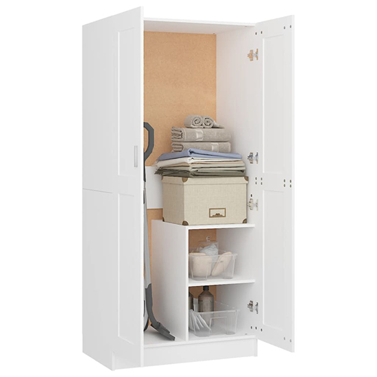 Inara Wooden Wardrobe With 2 Doors In White_4