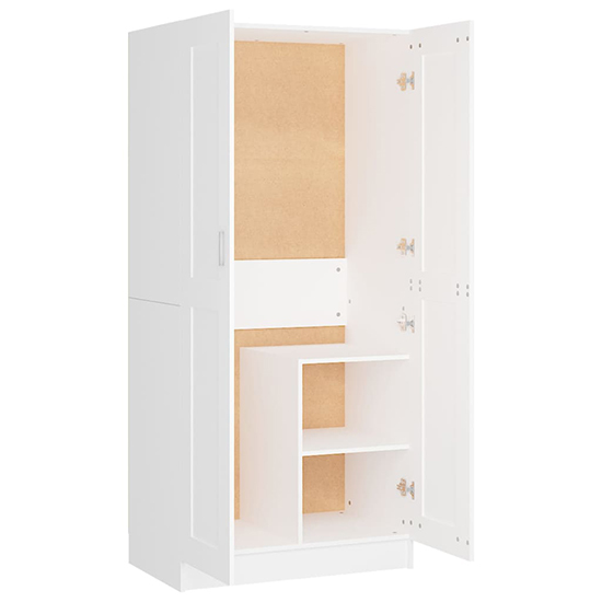 Inara Wooden Wardrobe With 2 Doors In White_5
