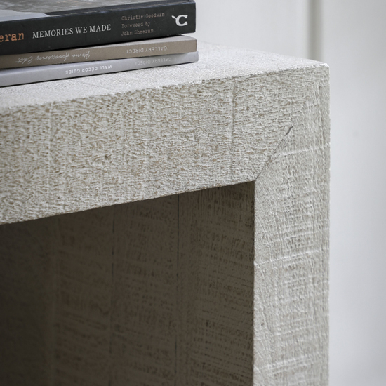 Inca Wooden Console Table In Whitewash