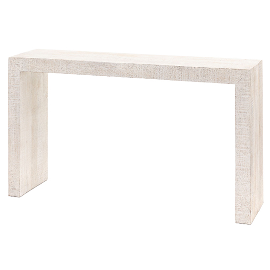 Inca Wooden Console Table In Whitewash