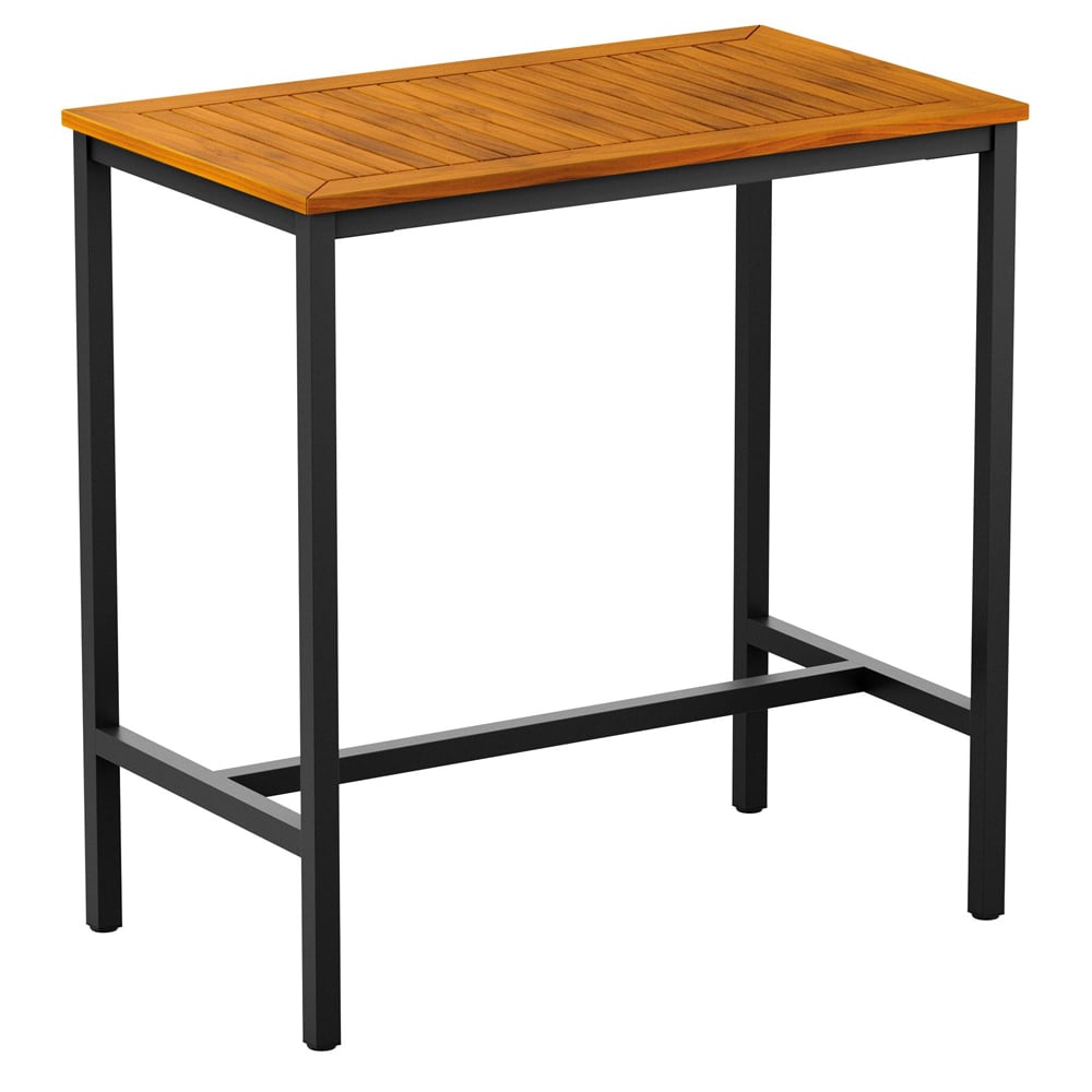 Inchture Wooden Bar Table With 4 High Stools In Natural