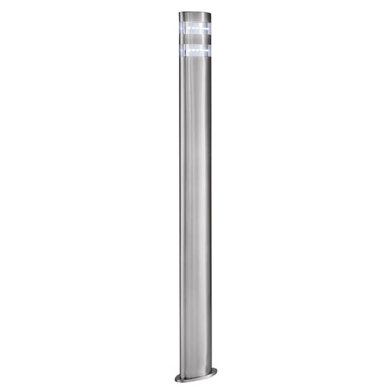 India Large LED 16 Lights Outdoor Post In Satin Silver