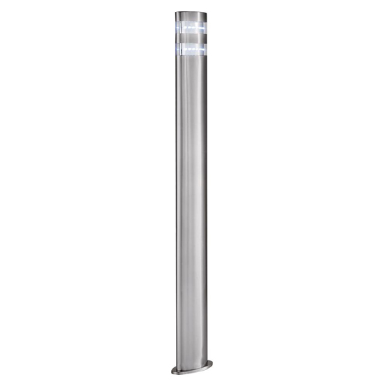 Product photograph of India Large Led 16 Lights Outdoor Post In Satin Silver from Furniture in Fashion