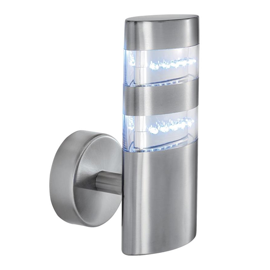 India LED 24 Lights Outdoor Wall Light In Satin Silver_2