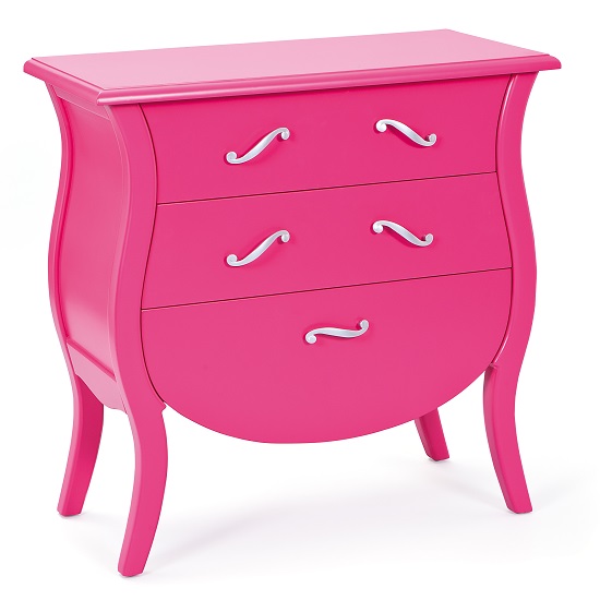 India Style Baroque Chest Of Drawers Painted Pink 25530