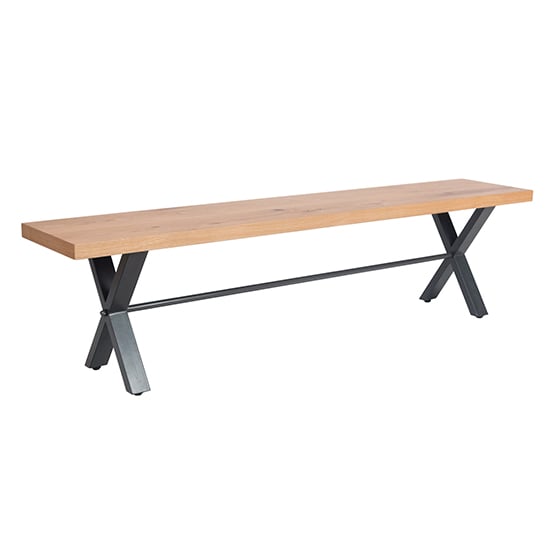Indio Wooden 130cm Dining Bench In Oak