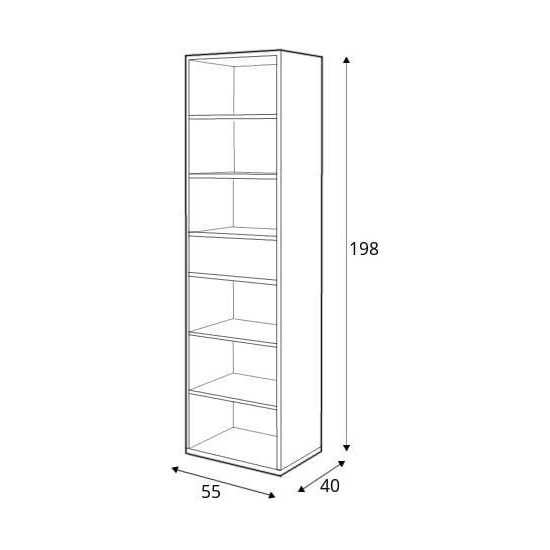 Indio Kids Wooden Bookcase 1 Drawer 4 Shelves In Matt White