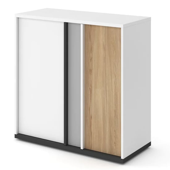 Product photograph of Indio Kids Wooden Sideboard With 2 Doors In Matt White from Furniture in Fashion
