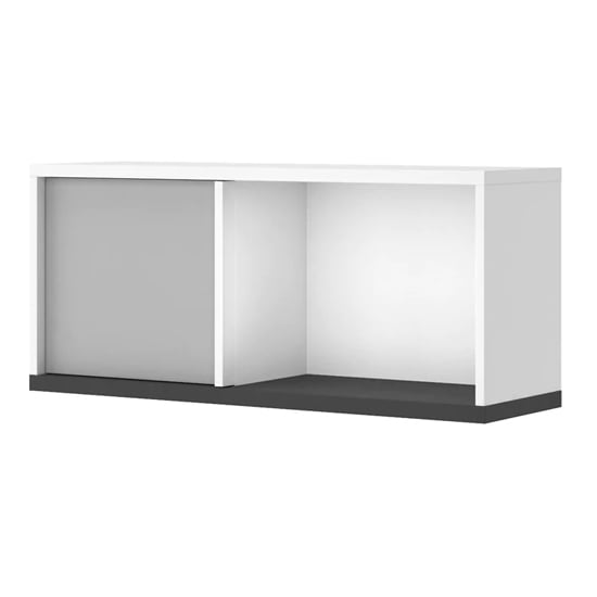 Product photograph of Indio Kids Wooden Storage Cabinet 1 Door 1 Shelf In Matt White from Furniture in Fashion