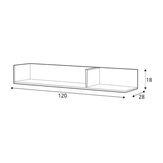 Indio Kids Wooden Wall Shelf Wide In Matt White