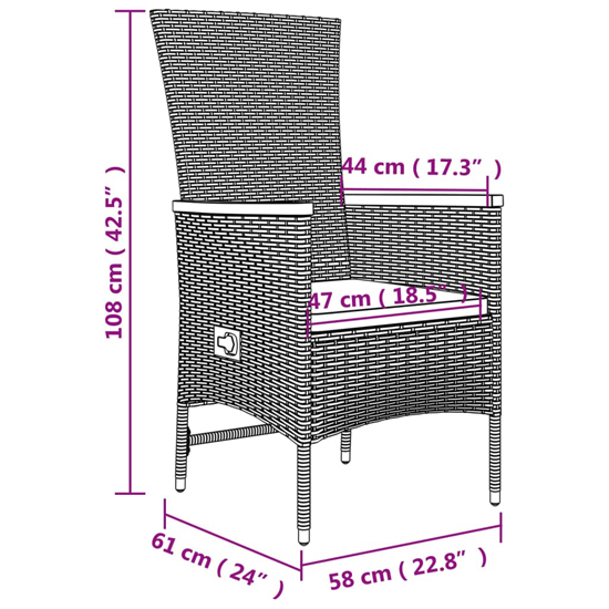 Indio Poly Rattan 5 Piece Garden Dining Set Large In Grey_6