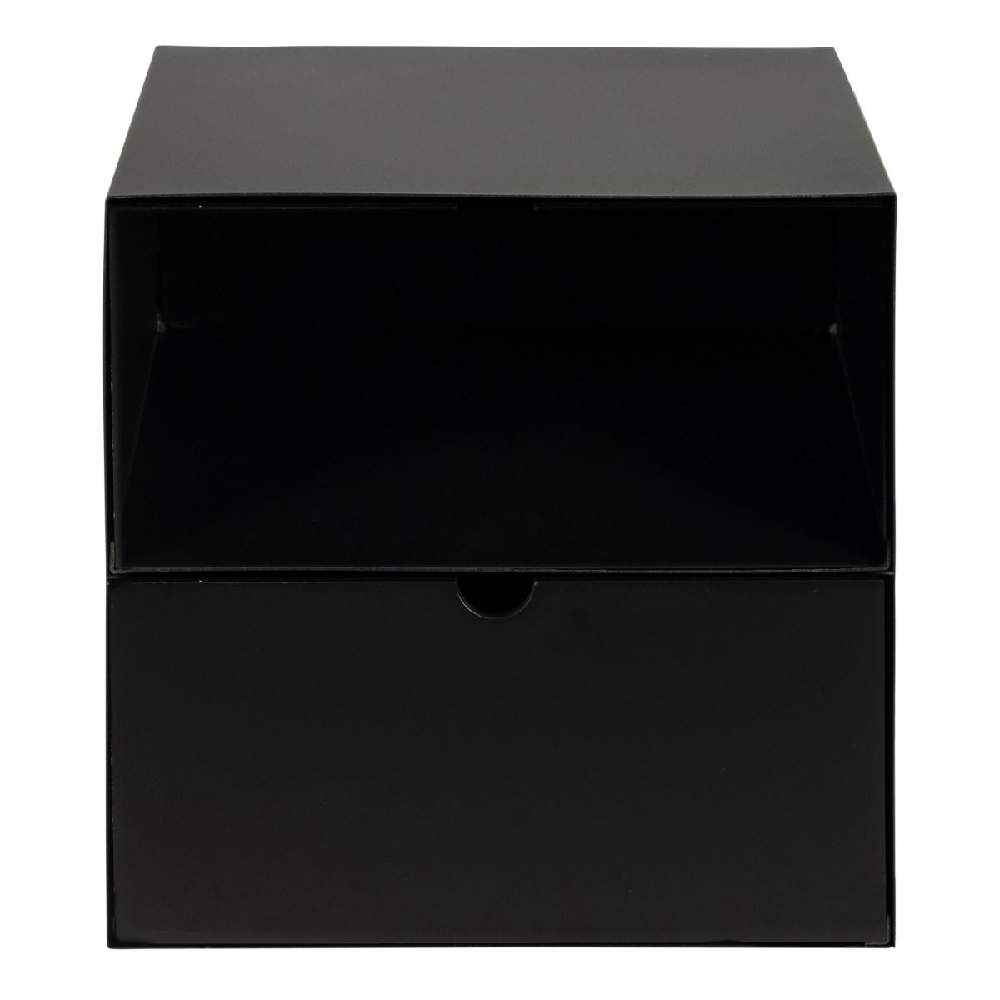 Indio Wooden Bedside Cabinet With 1 Drawer In Matt Black