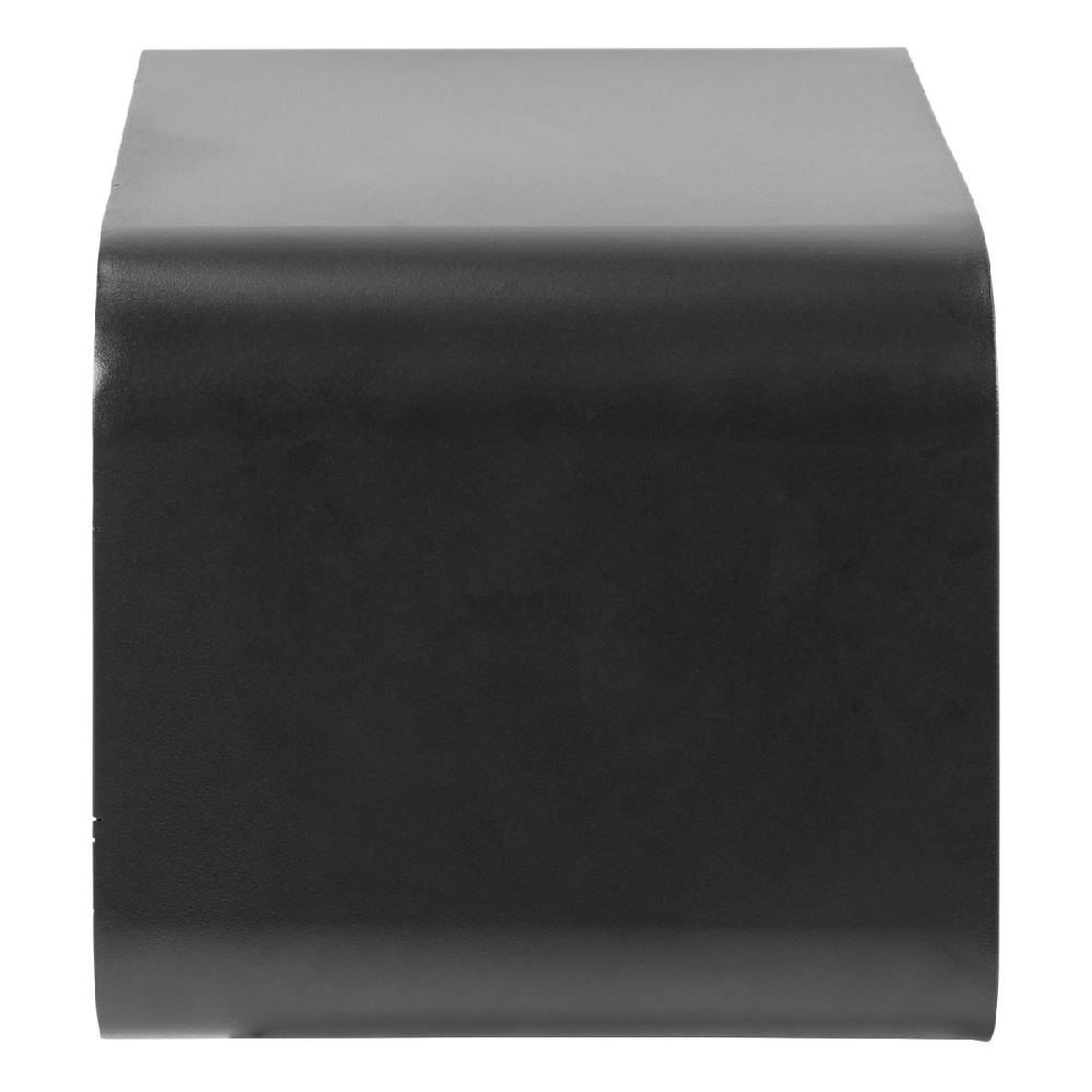 Indio Wooden Oval Bedside Cabinet With 1 Drawer In Black Bamboo