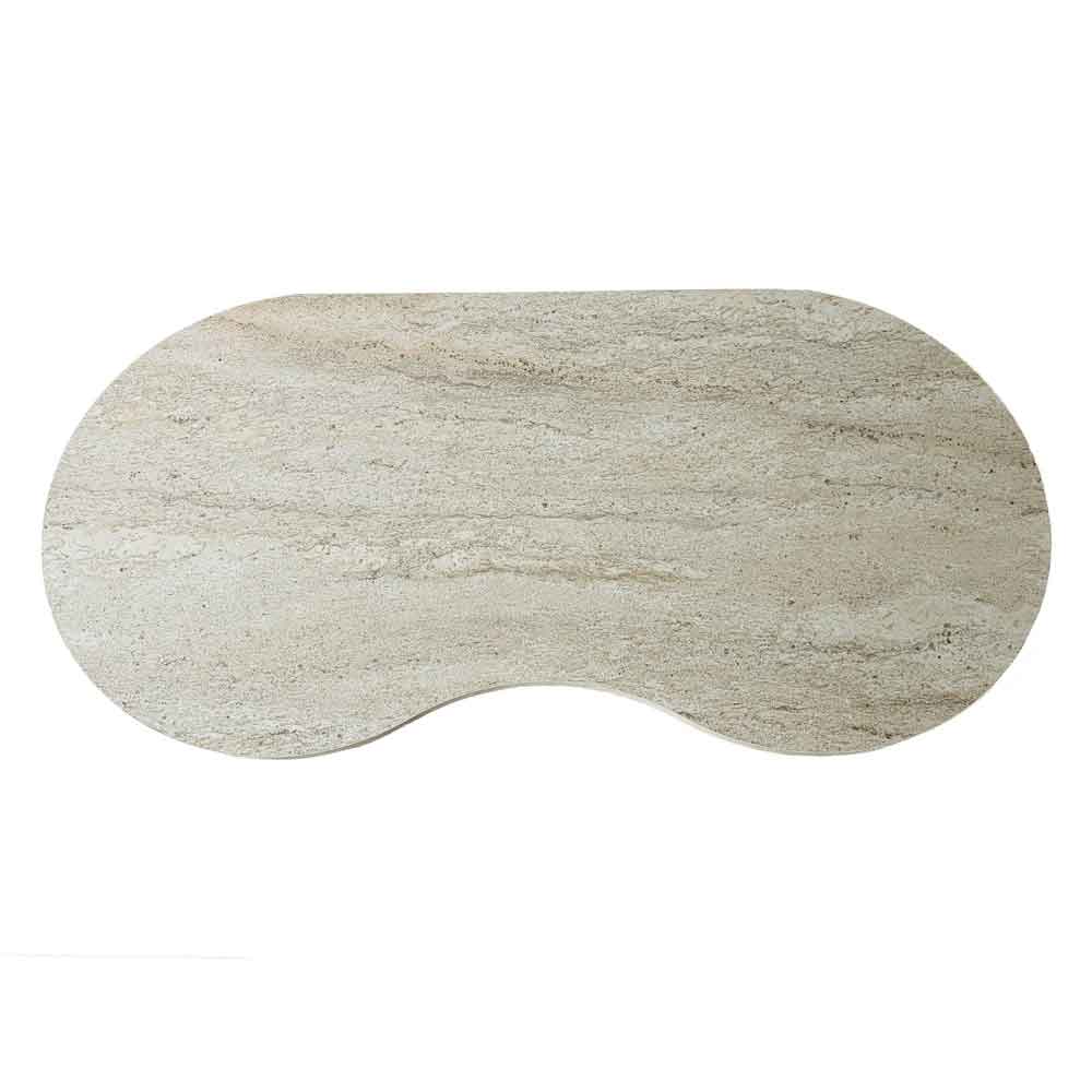Infini Wooden Laptop Desk in Travertine Marble Effect and Walnut