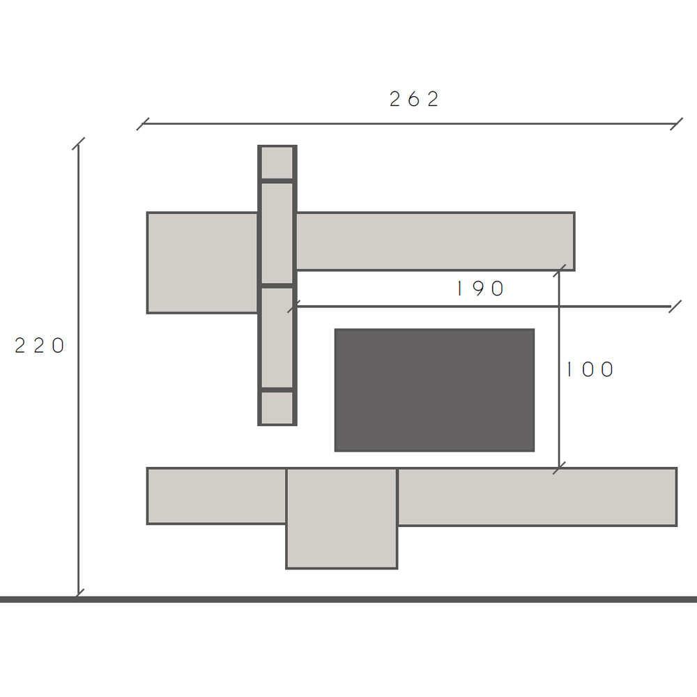Infinite I Wall Hung Wooden Entertainment Unit In Slate And Lead