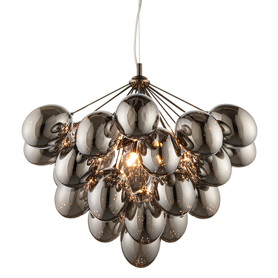 Read more about Infinity 6 lights electro glass pendant light in black chrome