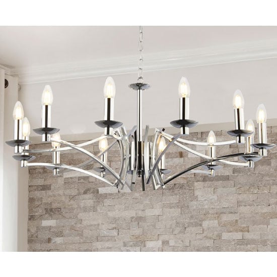 Infinity Wall Hung 12 Pendant Light In Chrome_2